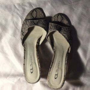 Snakeskin 1 Inch Heel